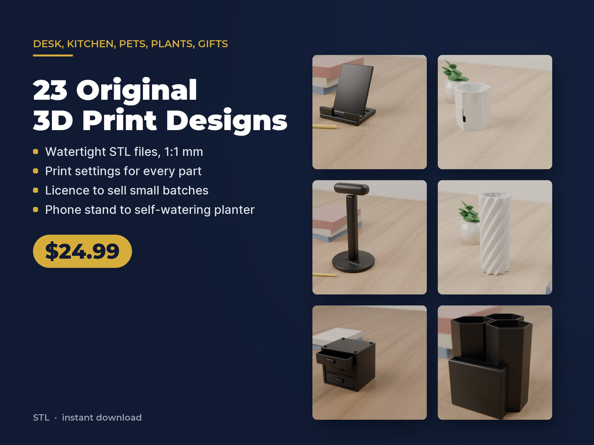 Print Settings That Work for Desk and Kitchen Accessories: PLA or PETG, Layer Height, Infill, Supports