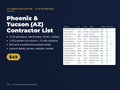 Phoenix & Tucson (AZ) Contractor List: 2,731 Businesses, Owner Names