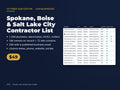 Spokane, Boise & Salt Lake City Contractor List: 1,249 Businesses, Owner Names