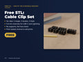 Free STL: Cable Clip Set, Six Clips in Three Sizes