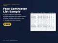 Free Contractor List Sample: 60 Real Rows, Six Metros