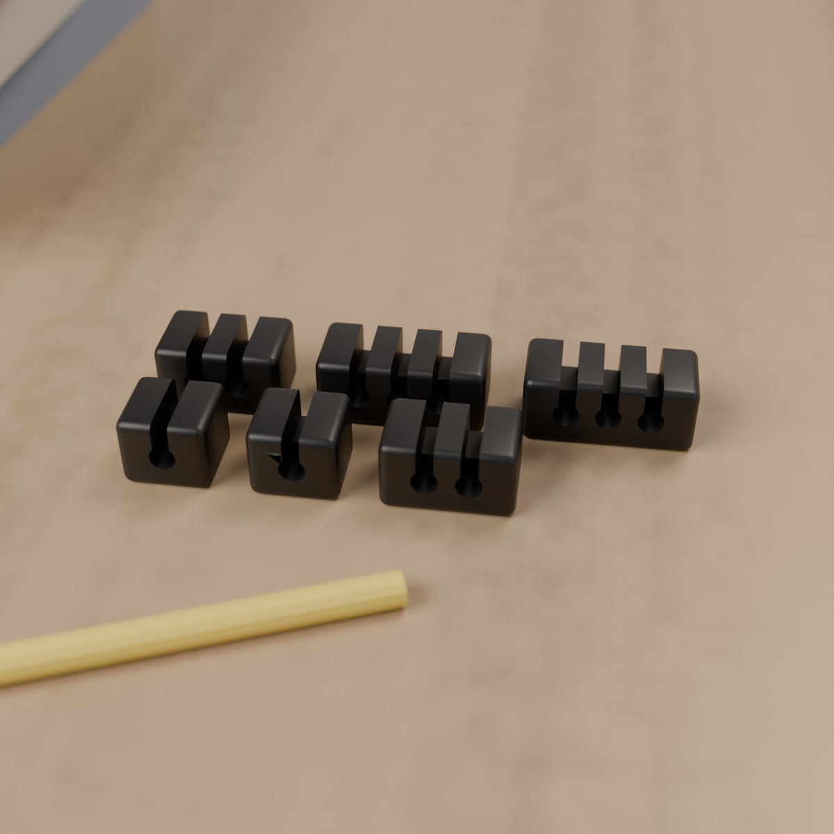Free STL: Cable Clip Set, Six Clips in Three Sizes
