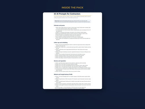 63 AI Prompts for Contractors: Inside the pack